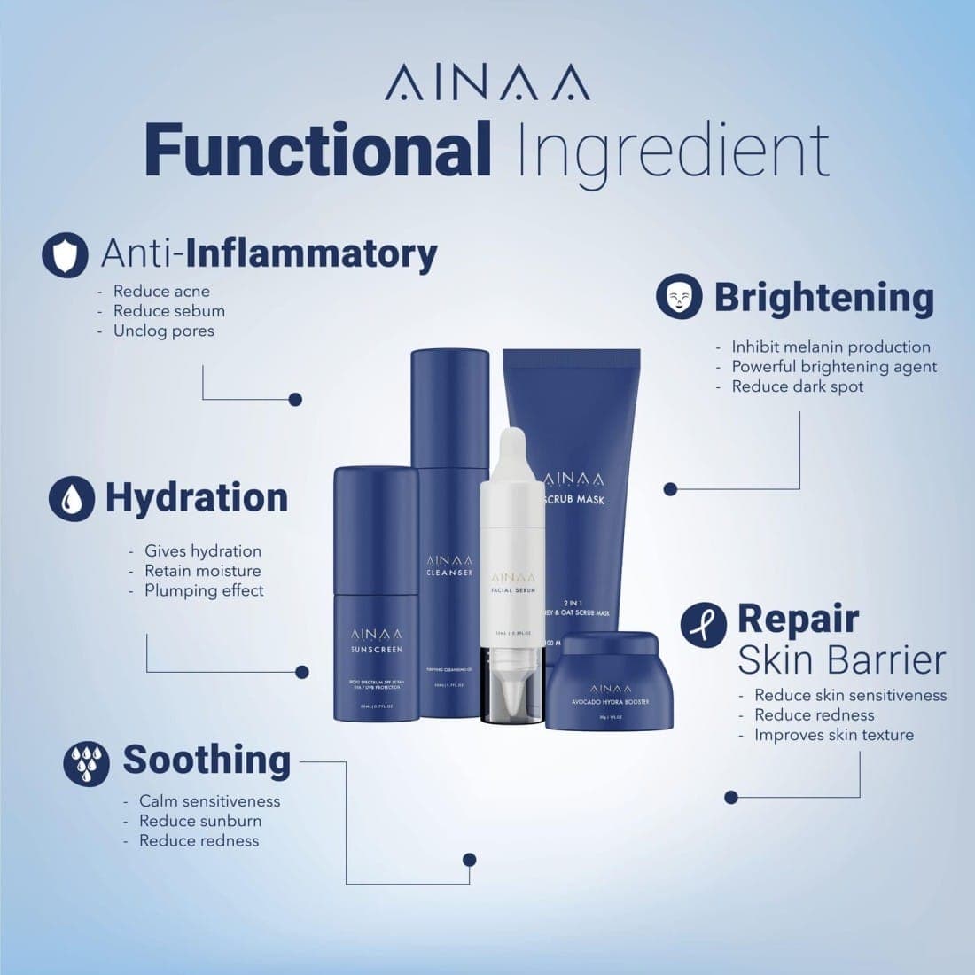 Ainaa Advance Acne Relief Solution Set